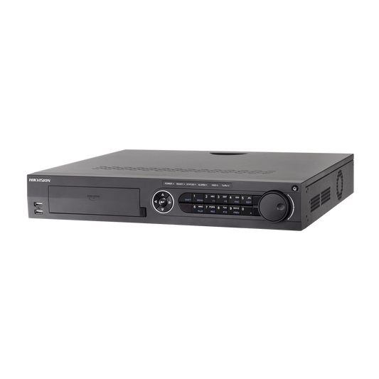DVR 8 Megapixel / 32 Canales TURBOHD + 32 Canales IP / 4 Bahías de Disco Duro / 32 Cánales de Audio por Coaxitron / Videoanalisis / 16 Entradas de Alarma