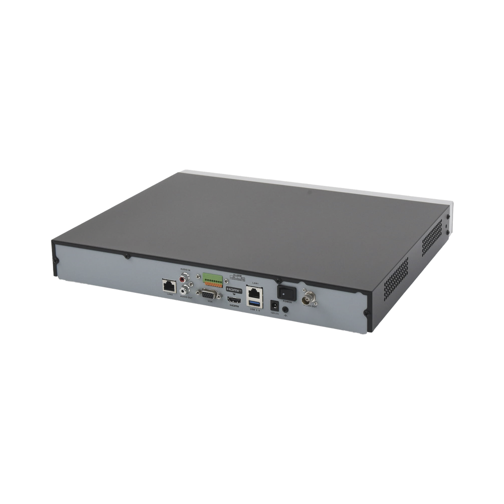 NVR 12 Megapixel (4K) / Reconocimiento Facial / 8 Canales IP / 2 Bahías de Disco Duro / Filtro de Falsas Alarmas / Detección de Cuerpo Humano y Vehículos