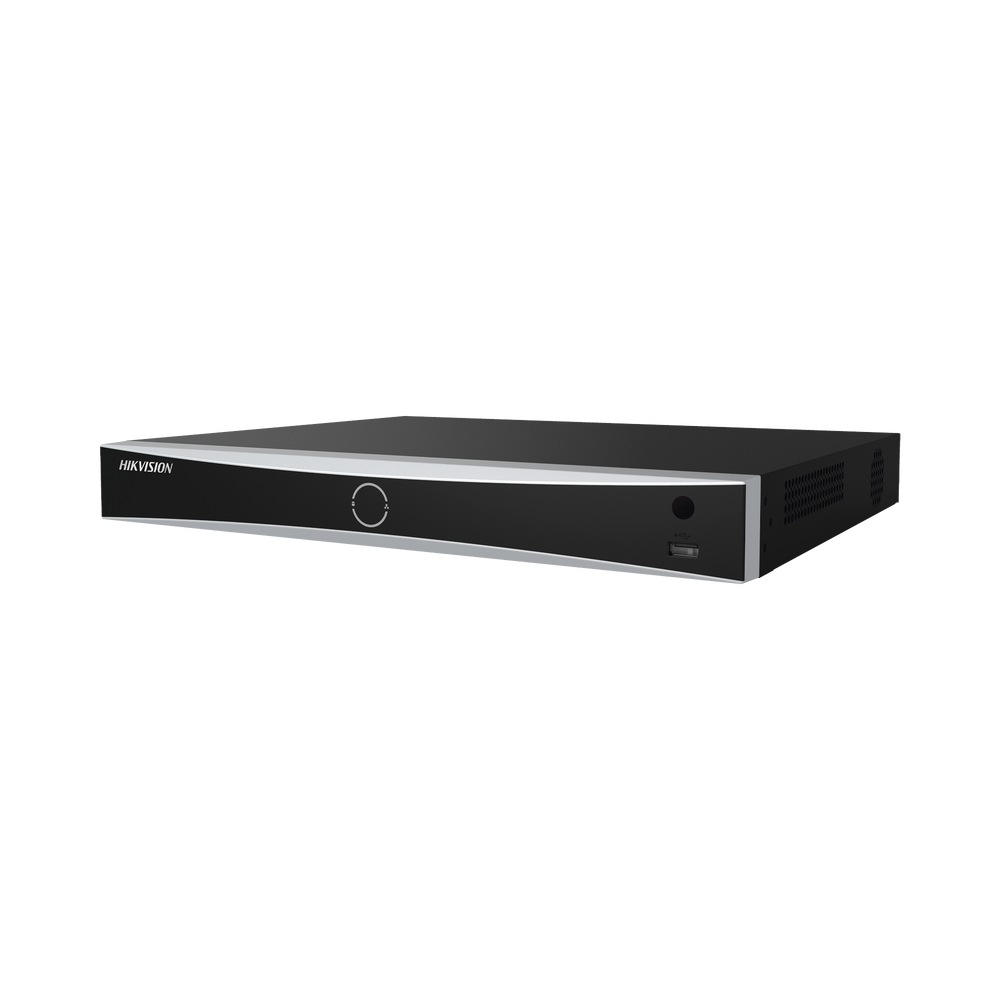 NVR 12 Megapixel (4K) / Reconocimiento Facial / 8 Canales IP / 2 Bahías de Disco Duro / Filtro de Falsas Alarmas / Detección de Cuerpo Humano y Vehículos