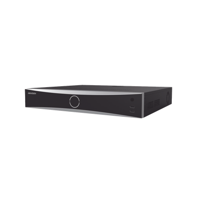 NVR 32 Megapixel (8K) / Reconocimiento Facial (Base de Datos) / 16 Canales IP / 4 Bahías de Disco Duro / HDMI en 8K / AC