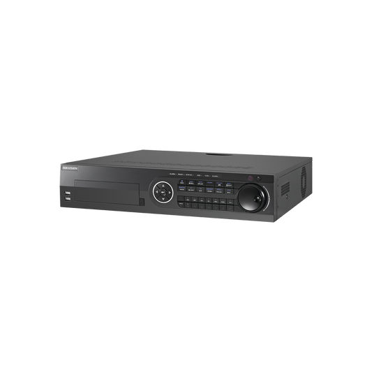 DVR 4 Megapixel / 16 Canales TURBOHD + 4 Canales IP / 8 Bahías de Disco Duro / 16 canales de Audio / Audio por Coaxitron  / 16 Entradas de Alarma / Soporta POS