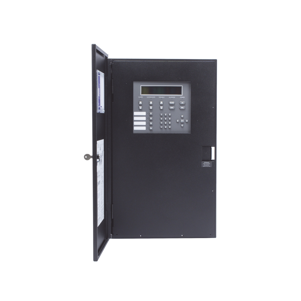 Fire Detection Panel / Addressable / Up to 2100 Points / 159 Detectors and 159 Modules with SK or IDP Technology per SLC Loop / 4 NACs / Network Connection up to 32 Panels