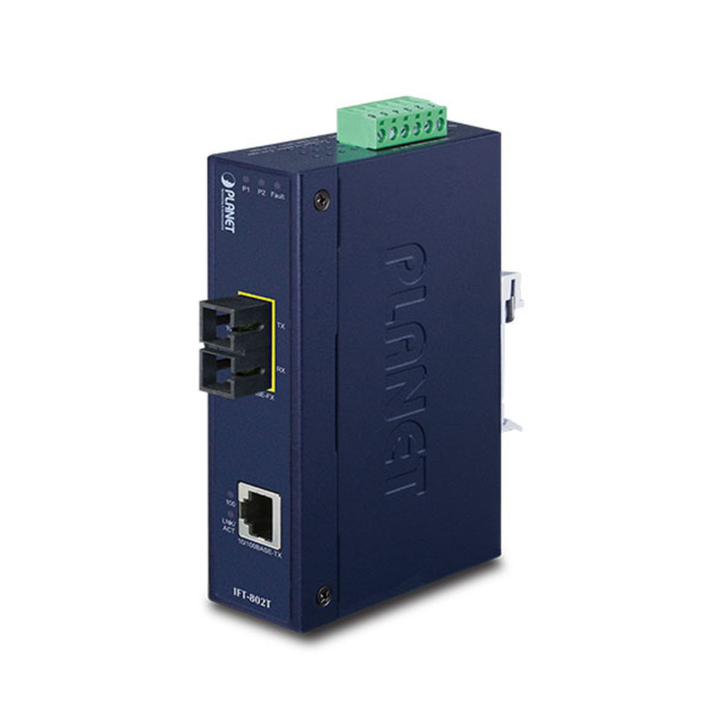 Industrial Multimode Media Converter 10/100 Base-TX to 100 Base-FX, SC Interface