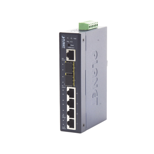 Switch Industrial Administrable Capa 2 con 4 Puertos 10/100/1000T y 2 puertos SFP 100/1000X