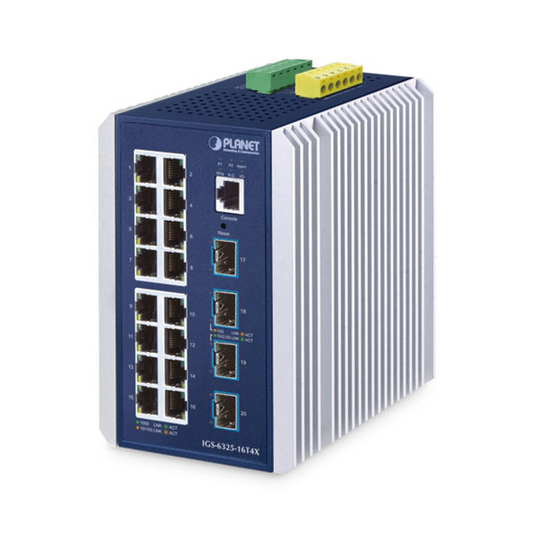 Switch Industrial Administrable Capa 3, 16 Puertos 10/100/1000BASE-T + 4 Puertos SFP+ de 10GBASE-X