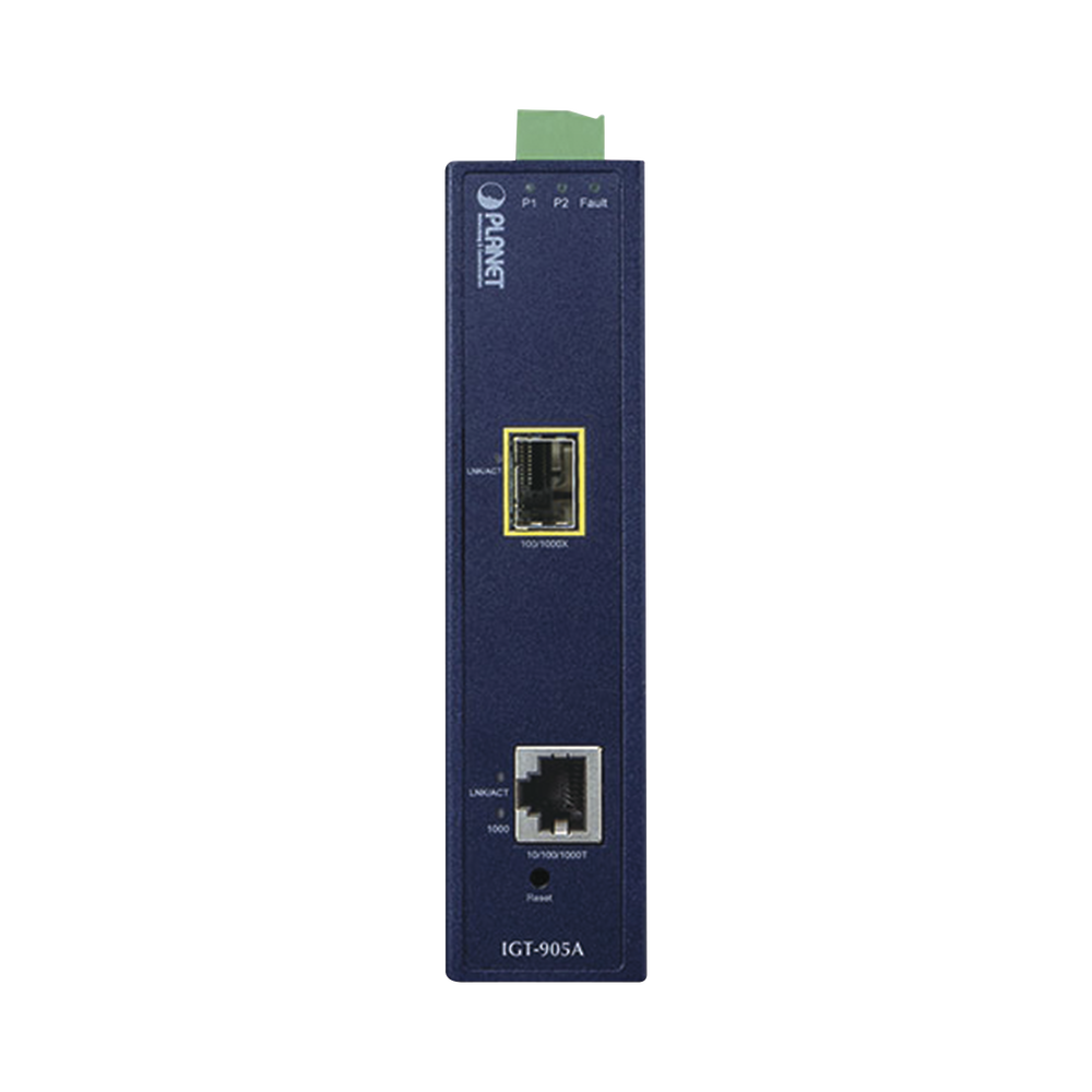 Industrial Managed Media Converter, 10/100/1000 BASE-T Ethernet Port to 100/1000X SFP Port