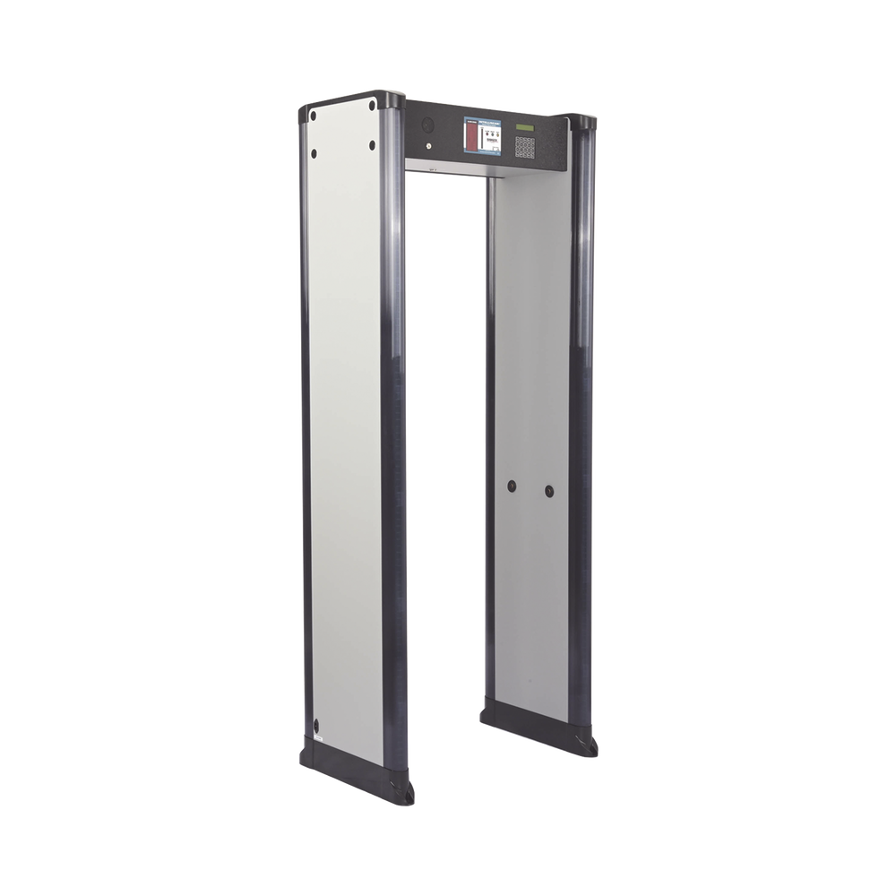 Arco Detector de Metales de 33 Zonas con Anclaje para Fijarse al Piso. Incluye Sensor IR para evitar falsas Alarmas / Certificado por la Administración Federal de Aviación de EE. UU. (FAA)