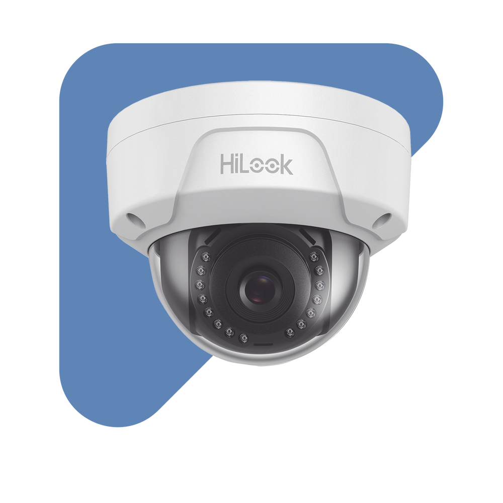 HiLook Series / Domo IP 2 Megapixel / 30 mts IR / Exterior IP67 / IK10 / dWDR / PoE / Lente 2.8 mm / Onvif