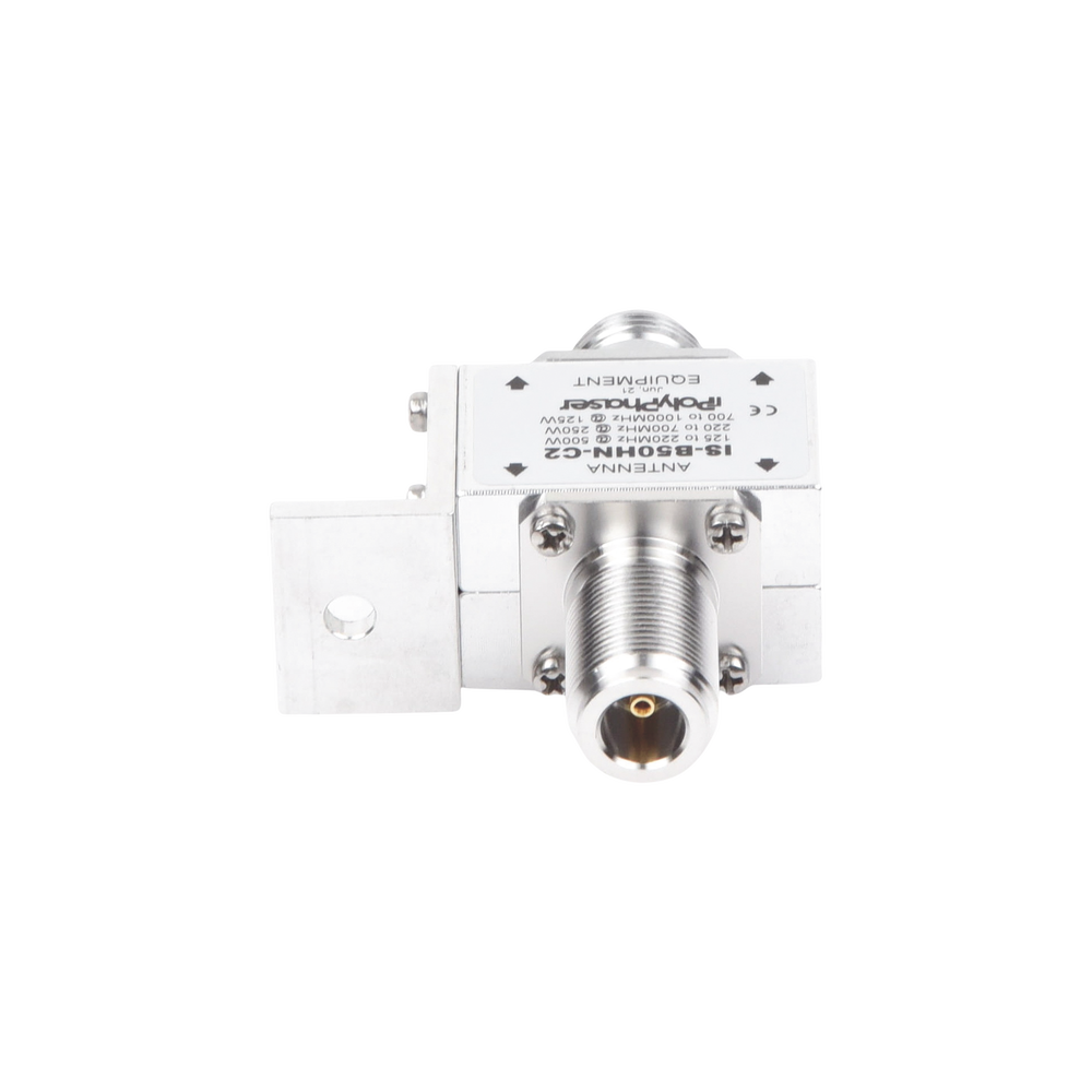 Protector RF Coaxial Para 125 a 1000 MHz Con Ceja Frontal Con Conectores N Hembra en Ambos Lados, 50 Ω