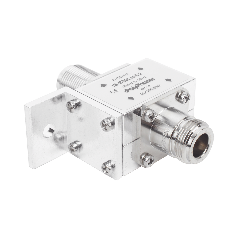 Protector RF Coaxial Para 10 - 1000 MHz de Ceja Frontal y Conectores N Hembra en Ambos Lados, 50 Ω