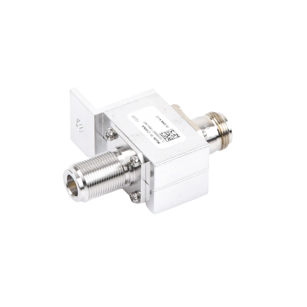 Coaxial RF Shield for 10 - 1000 MHz with Front Flange and N Female Connectors on Both Sides, 50 Ω