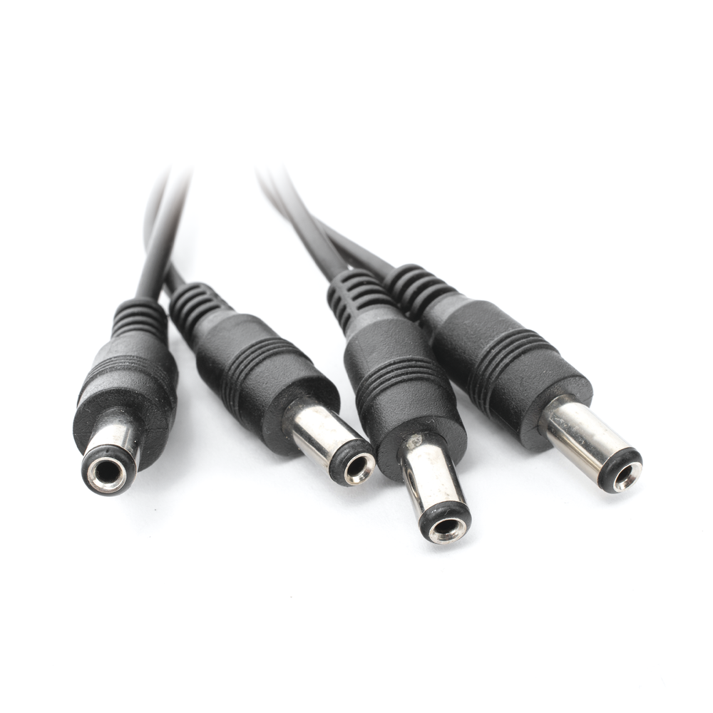 Cable with 3.5mm Female Jack Connector with 4 Male Jack Outputs (Power Splitter) / OCTOPUS TYPE / 4 Male Connectors / 1 Female Connector / 3.5mm Jack