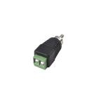 RCA MALE Adapter Polarized Jack Type / Screw Type Terminals / Polarized (+/-) / Recommended for Video and AUDIO in 2-Wire CCTV systems.