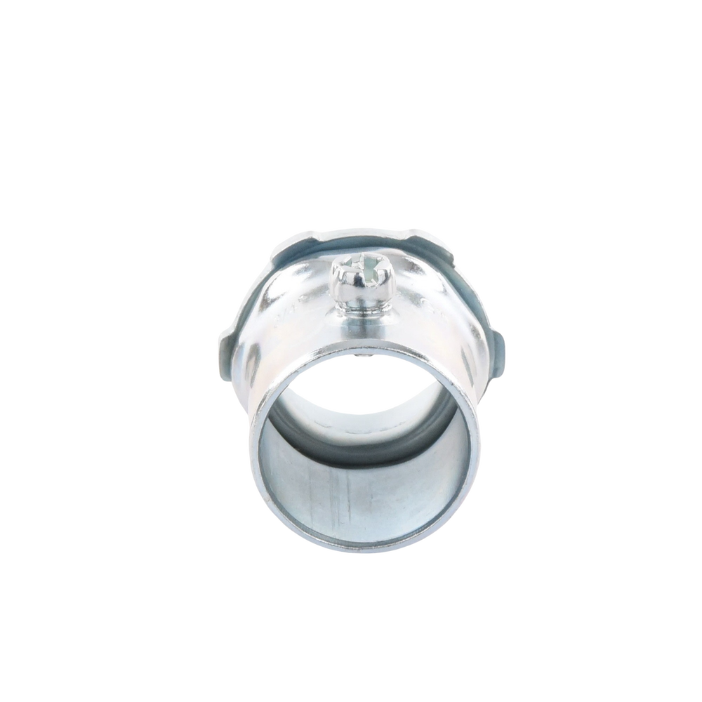 Conector 1" (25mm) pared delgada con tornillo tipo americano galvanizado etiqueta verde
