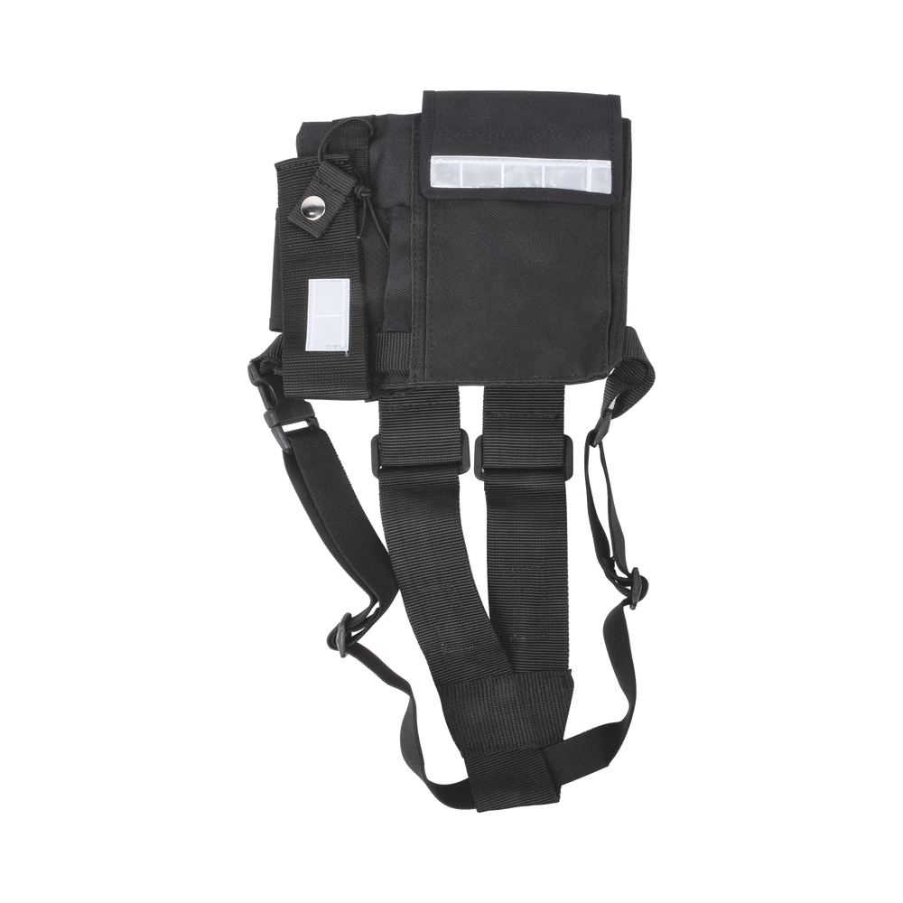 Pechera Universal sin logo con soporte para radio y bolígrafo más bolsa con cinta adherente para su seguridad.