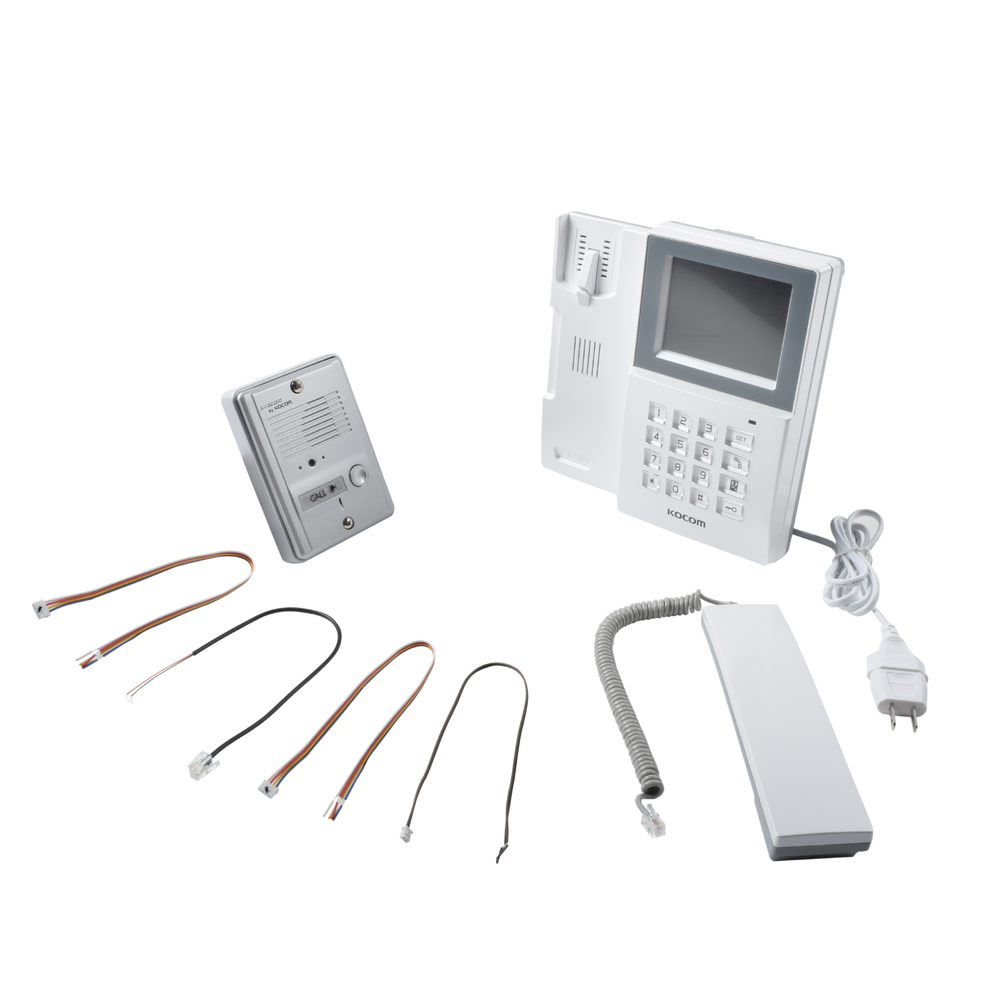Kit de TV Portero con auricular y funcion de telefono integrado, Monitor a color 4"