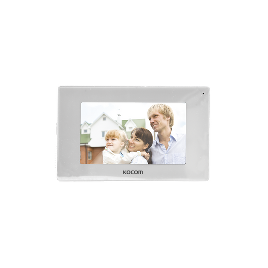 MONITOR 7" COLOR BLANCO, ALTA DEFINICIÓN (HD),TIPO ESPEJO,  CON ENTRADA  MICROSD PARA GRABACIÓN
