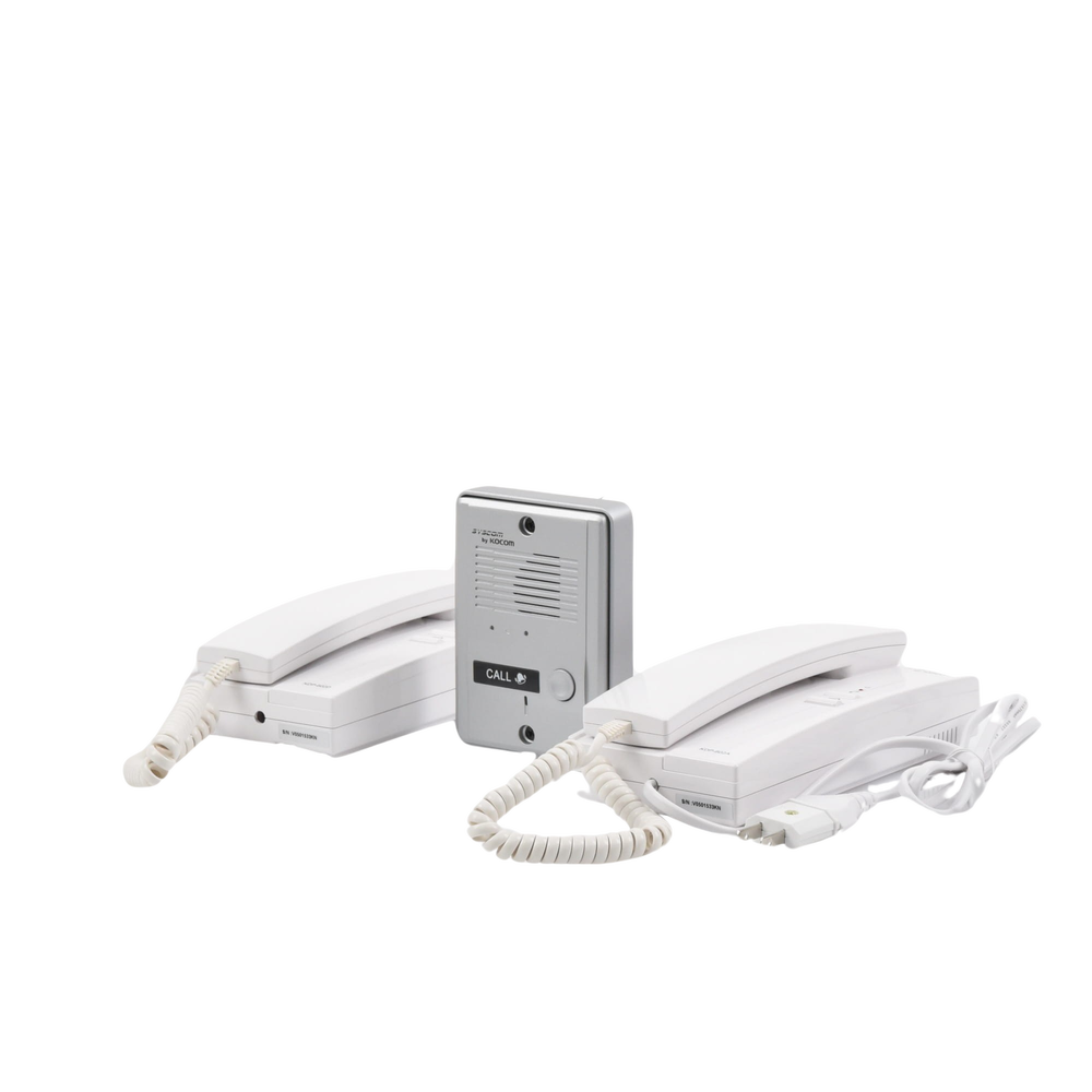 Kit de Audio Portero con 2 Auriculares y Frente de Calle