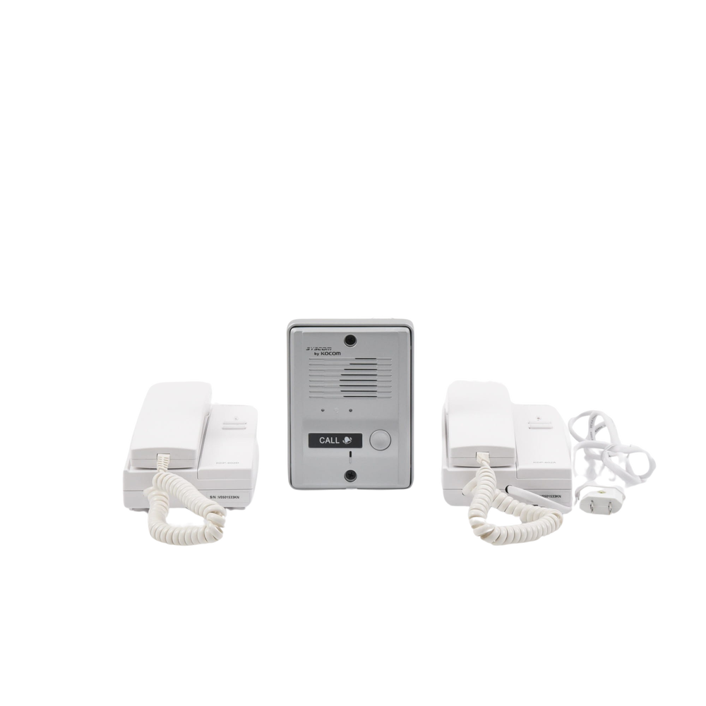 Kit de Audio Portero con 2 Auriculares y Frente de Calle