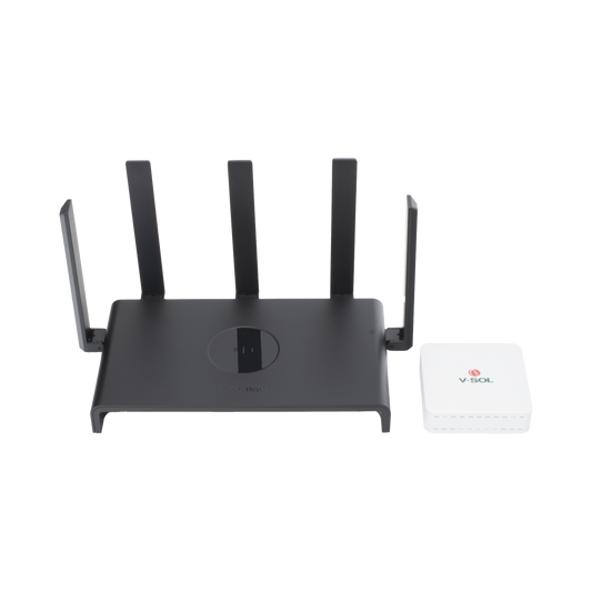 Kit de ONU Bridge Dual GPON/EPON + Router Home Mesh Ideal para distribuciones ISP de mayor cobertura Wi-Fi en Hogares y Oficinas