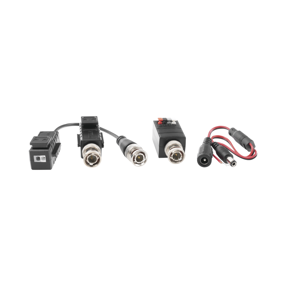 Kit de TRANSCEPTORES DE VIDEO DE LARGO ALCANCE / 320 Metros / Resolución 720P y 1080P / Cat 5e/6 / Compatible con cámaras HD-TVI/CVI/AHD/CVBS / Alimente solo el Receptor / Protección Interconstruida contra sobretensión.