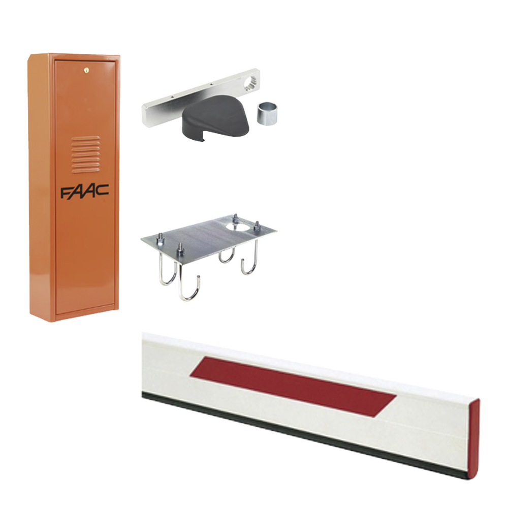Kit Barrera Vehicular 620 RPD con Brazo Rectangular de 3.8 metros / Incluye Brazo, Resorte y Enganche
