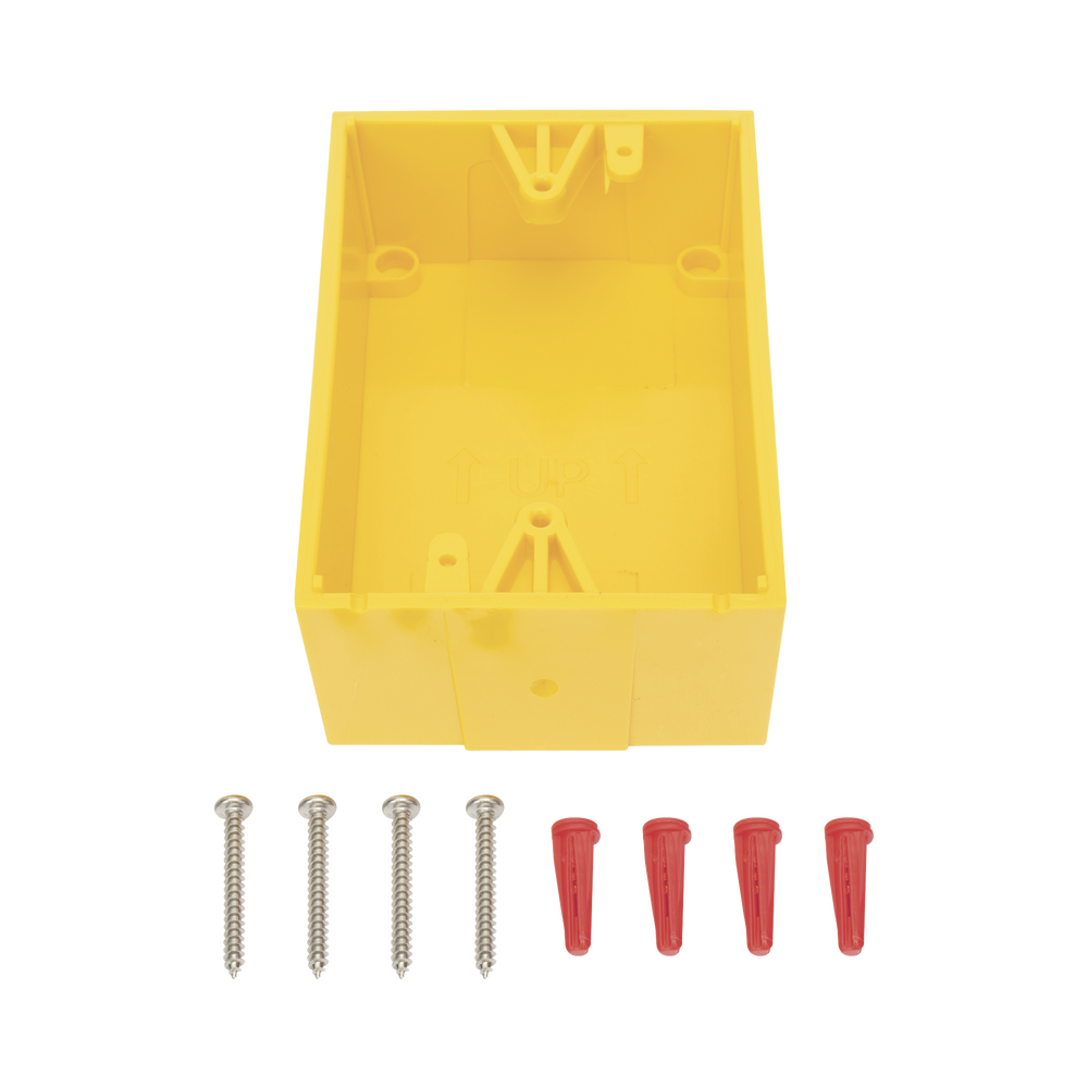 Yellow Mounting Box for STI Emergency Buttons