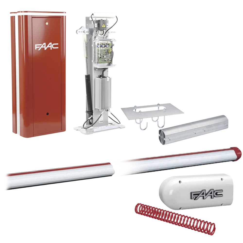Kit Barrera Vehicular B680H con Brazo Rectangular  de 6.3 metros / Incluye Brazo, Resorte, Enganche y Gabinete 