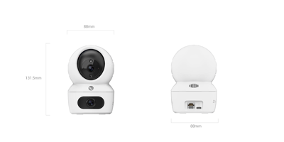 Kit Cámara PT WiFi 2K Dual / Audio de Dos Vías / Detección Humana / Visión a Color / Interior / Incluye SD 64 GB