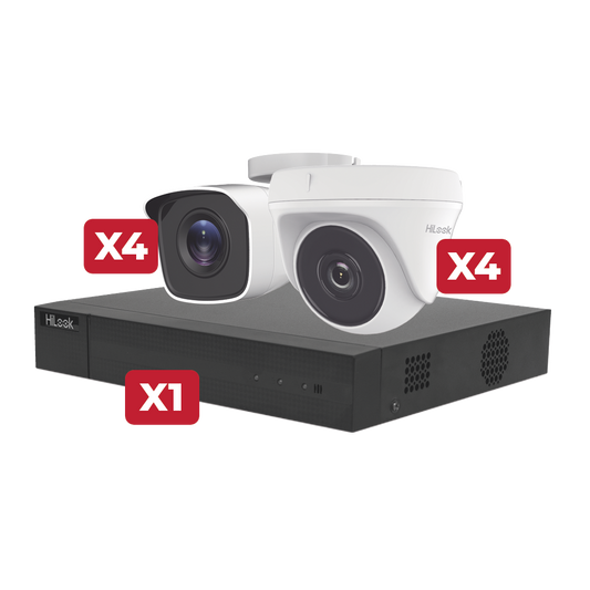 Kit de CCTV 2 Megapíxeles / Incluye Grabadora de 8 Canales / Cámara Domo / Cámara Bala /  1TB WD PURPLE