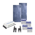 Kit Solar de 12 /24 Vcd para alimentar equipos con consumo de 30W / NO INCLUYE CONECTORES MC4