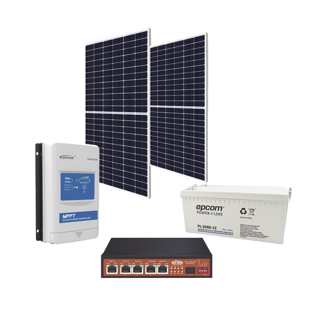 Kit Solar para alimentación de equipos con consumo de 50W /NO INCLUYE SWITCH POE