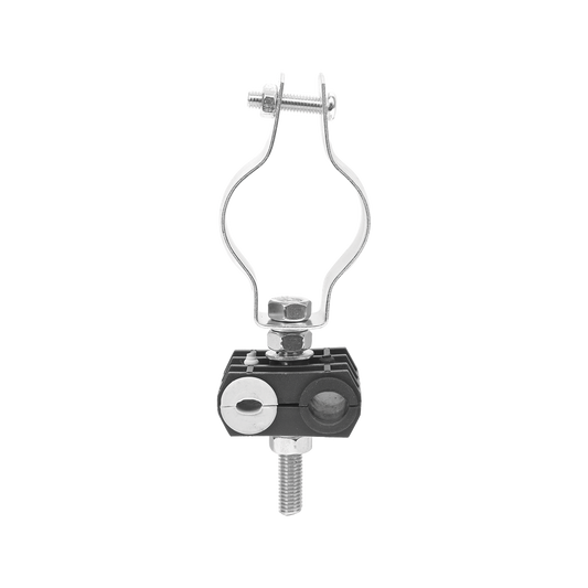 KIT de Un Sujetador de plastico para dos cables de 6 a 8 mm con todo y hardware de instalación