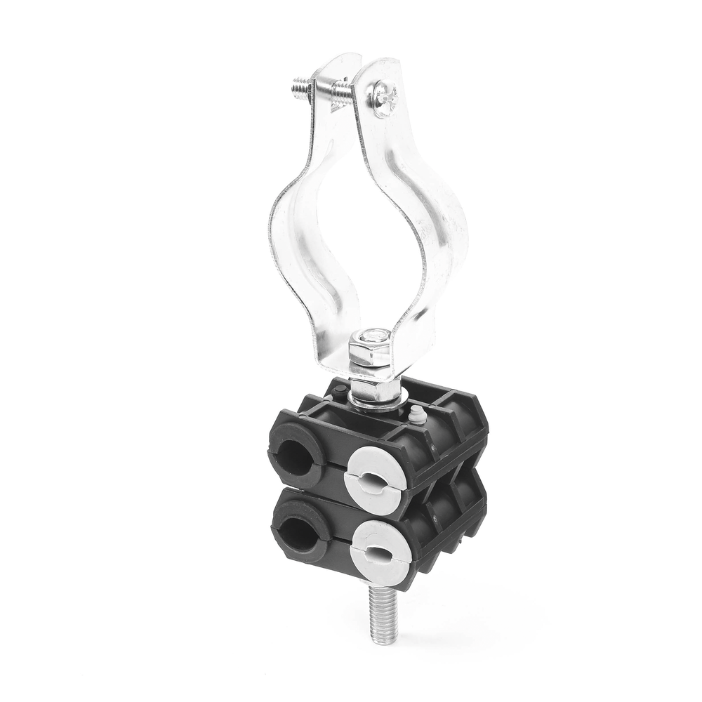 Kit of two plastic clips for four 6 to 8 mm cables with all installation hardware