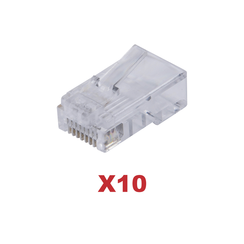 Kit de 10 Plugs RJ45 para cable UTP