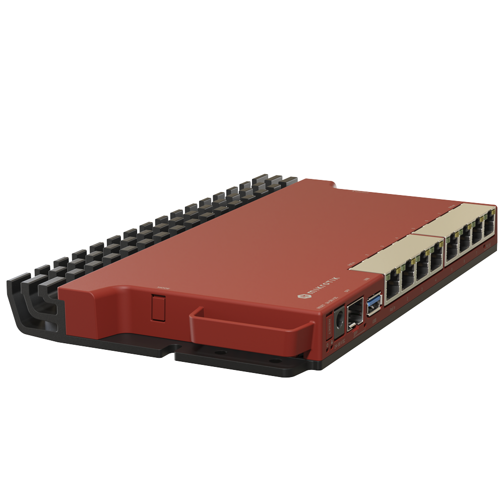 Router Board, 8 Gigabit Ports + 1 Passive PoE-Out Port, 1 SFP Port, Level 5 License and Rack Mountable
