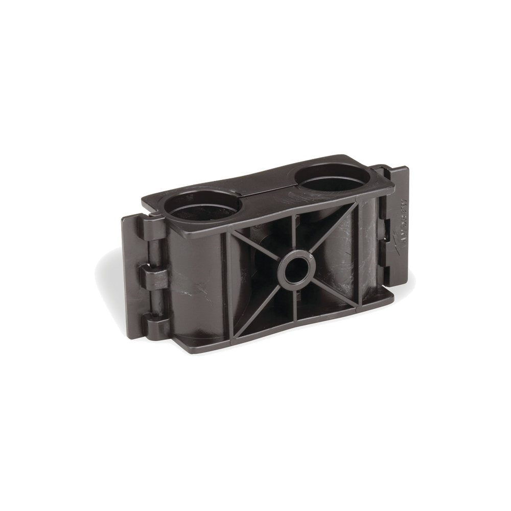 Sujetador de doble click para cable coaxial de 1/2 paquete de 10 piezas.