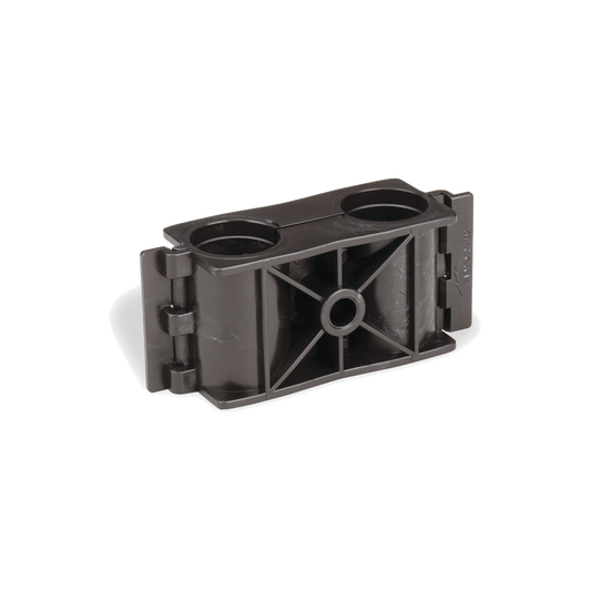 Sujetador de doble click para cable coaxial de 1/2 paquete de 10 piezas.