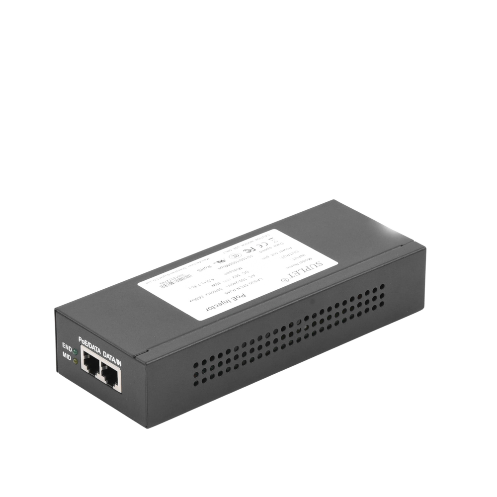 Inyector Super Hi-PoE / 56 Vcd / 30 Watts / Para Domos HIKVISION PTZ / IP (-AE / DE) / Soporta 802.3 af /at