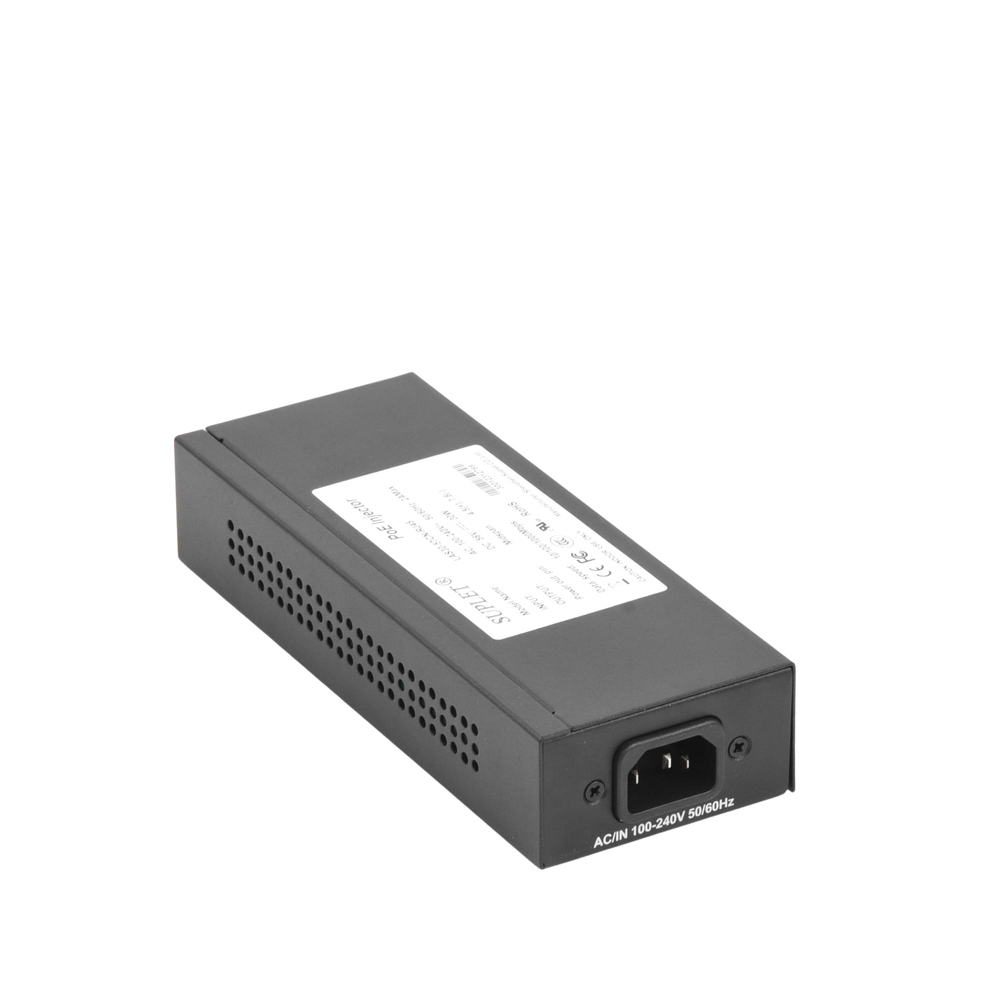 Inyector Super Hi-PoE / 56 Vcd / 30 Watts / Para Domos HIKVISION PTZ / IP (-AE / DE) / Soporta 802.3 af /at