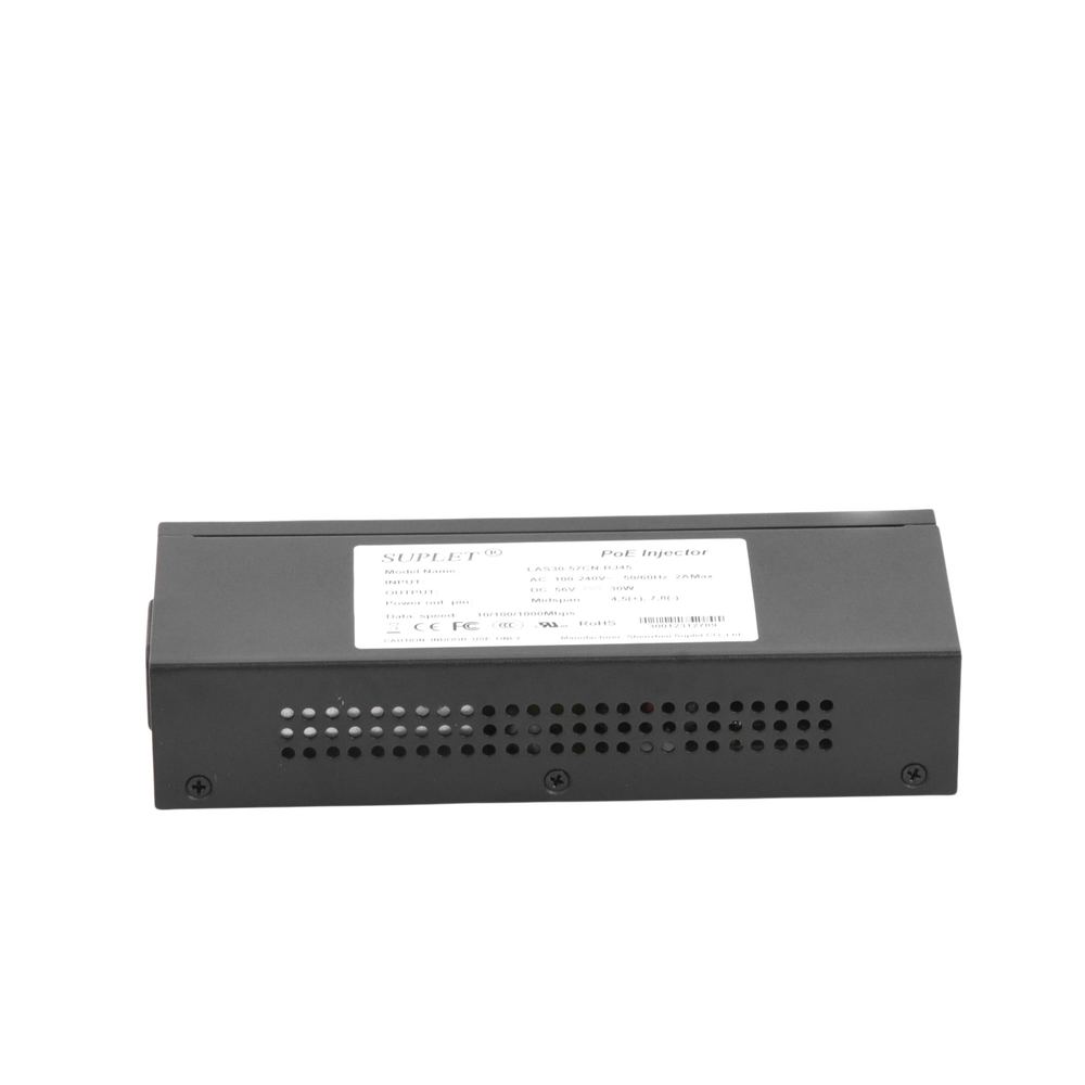 Inyector Super Hi-PoE / 56 Vcd / 30 Watts / Para Domos HIKVISION PTZ / IP (-AE / DE) / Soporta 802.3 af /at