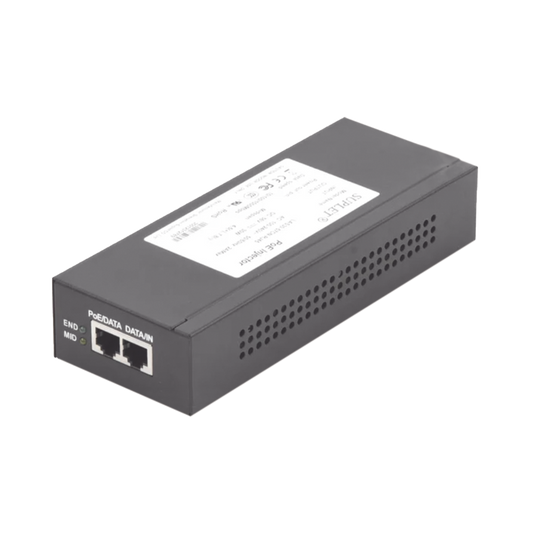 Inyector Super Hi-PoE / 56 Vcd / 60 Watts / Para Domos HIKVISION PTZ / IP (-AE / DE) / Soporta 802.3 af / at