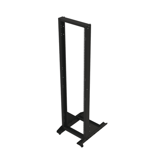 Rack Móvil de Acero de 2 Postes, 45 UR, Incluye 4 Ruedas Uso Rudo.
