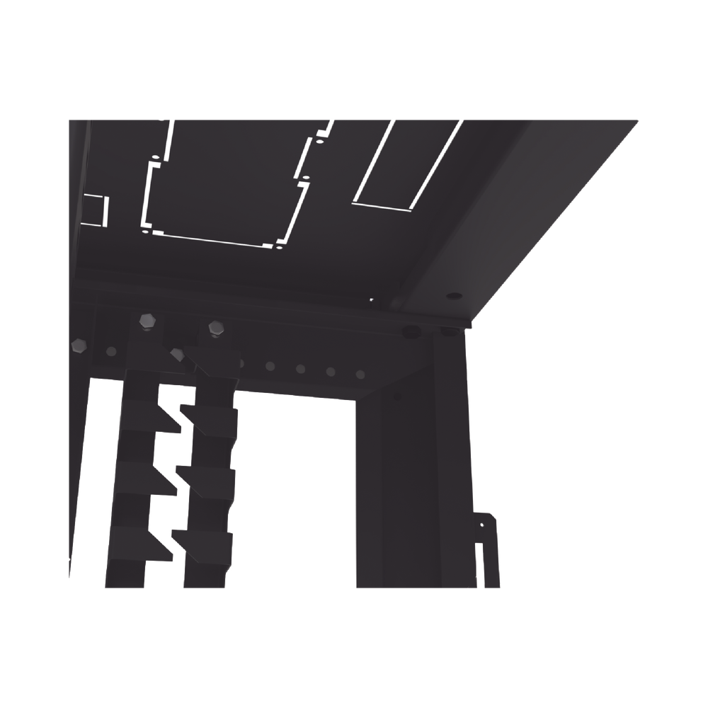 Gabinete Profesional de Piso para Telecomunicaciones de 12UR, 1000 mm Profundidad.