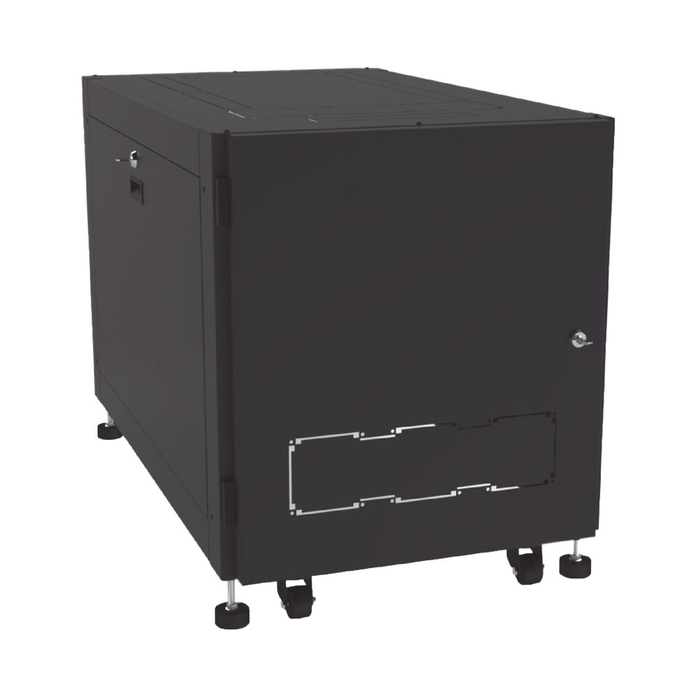 Gabinete Profesional de Piso para Telecomunicaciones de 12UR, 1000 mm Profundidad.