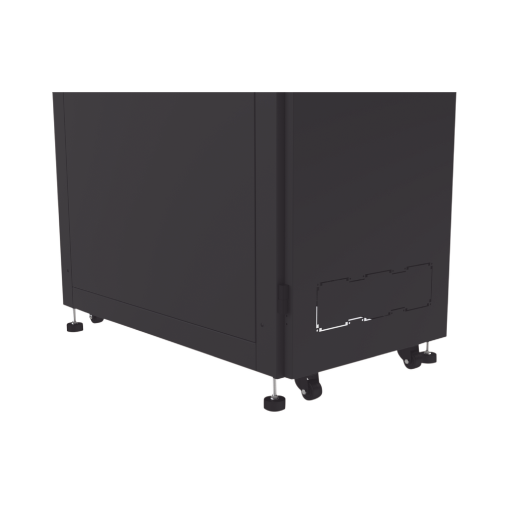 Standard 19" Rack Mount Telecommunications Cabinet, 42RU, 600mm Width x 1000mm Depth. Made of Steel.