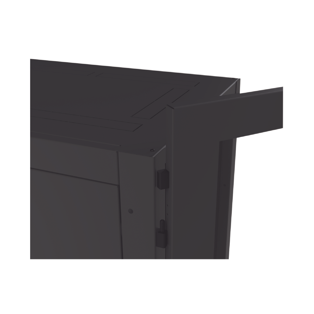 Standard 19" Rack Mount Telecommunications Cabinet, 42RU, 600mm Width x 1000mm Depth. Made of Steel.