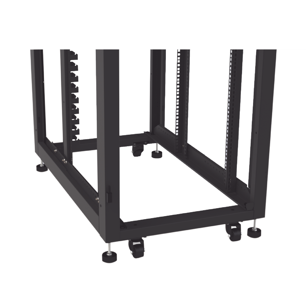 Standard 19" Rack Mount Telecommunications Cabinet, 42RU, 600mm Width x 1000mm Depth. Made of Steel.
