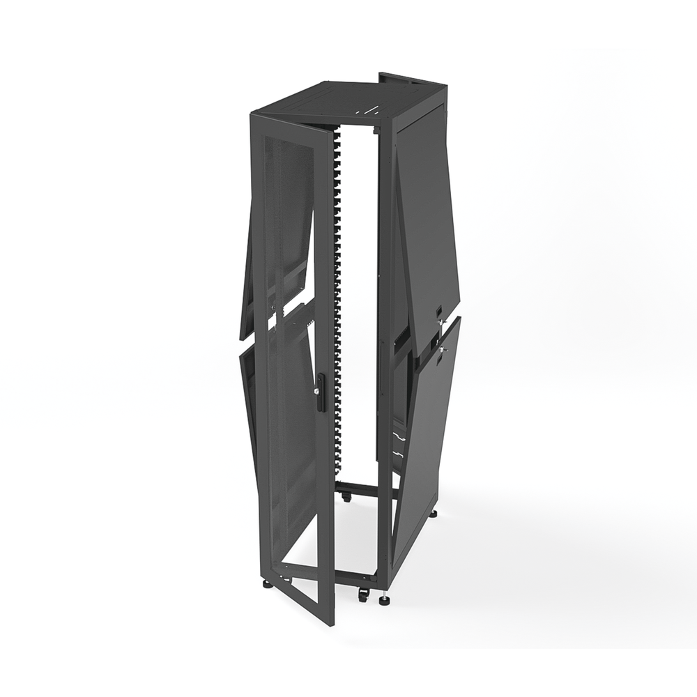 Gabinete Profesional para Telecomunicaciones de 45UR, 600 mm de Ancho x 1000 mm de Profundidad.