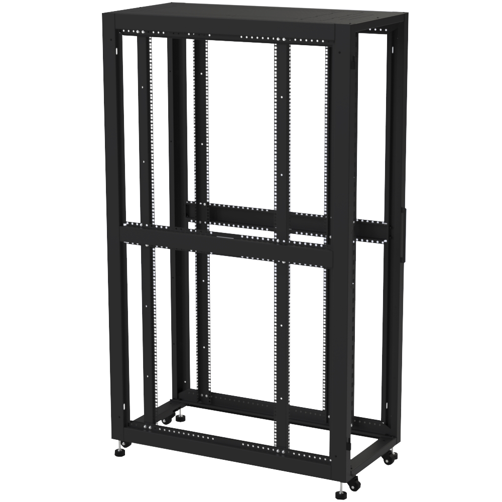 Gabinete para Telecomunicaciones Rack Estándar de 19", 42UR, 600 mm Ancho x 1200 mm Profundidad. Fabricado en Acero.
